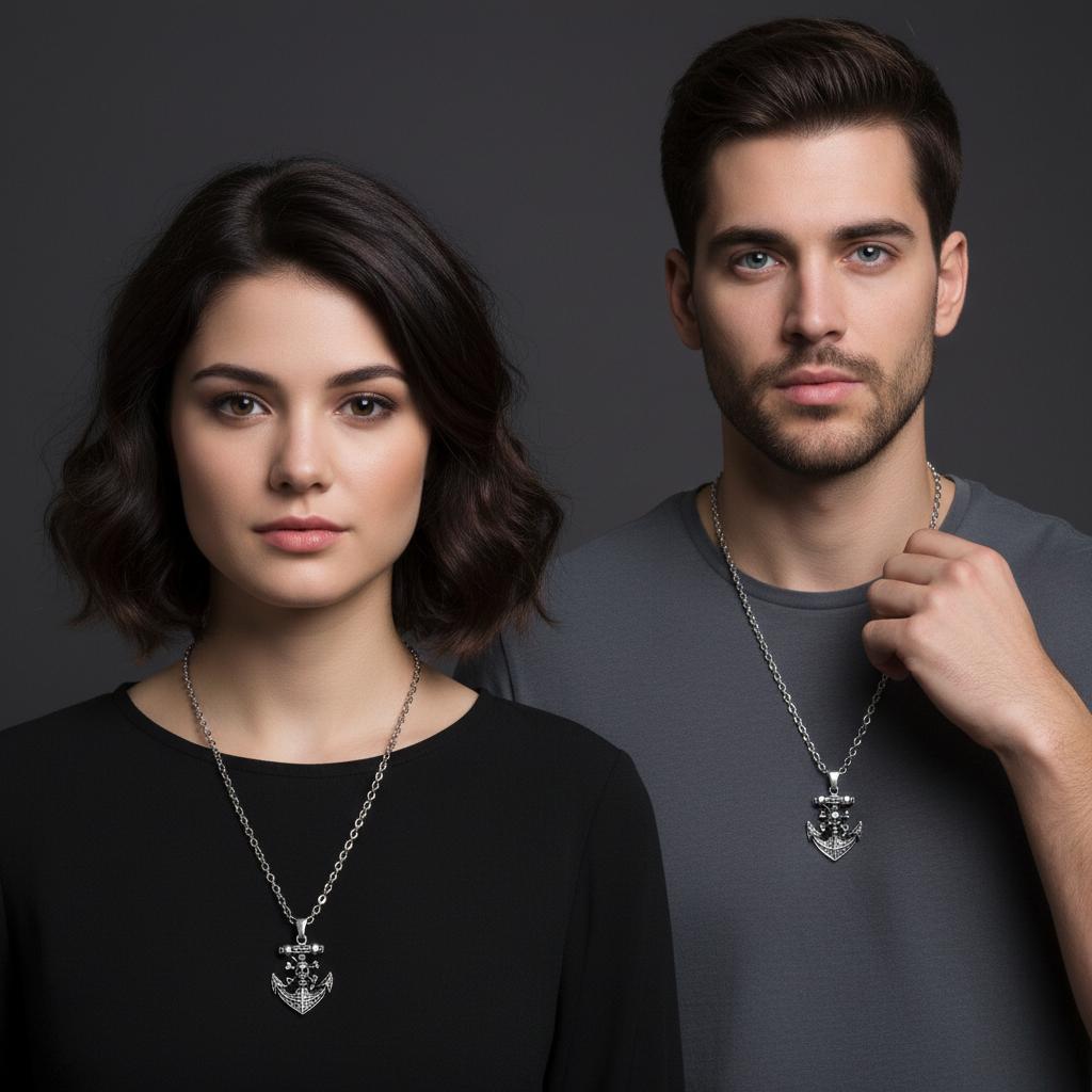 Charm Pendant Necklace – Antique Inspired Unisex Jewelry