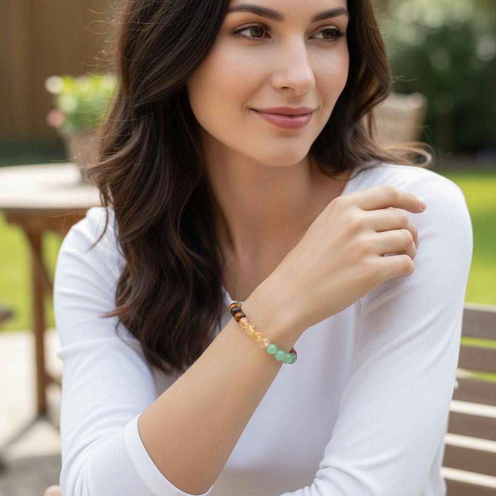 Money Magnet - Dhan Yog Bracelet (CITRINE, TIGER EYE, AVENTURINE & PYRITE) Certified