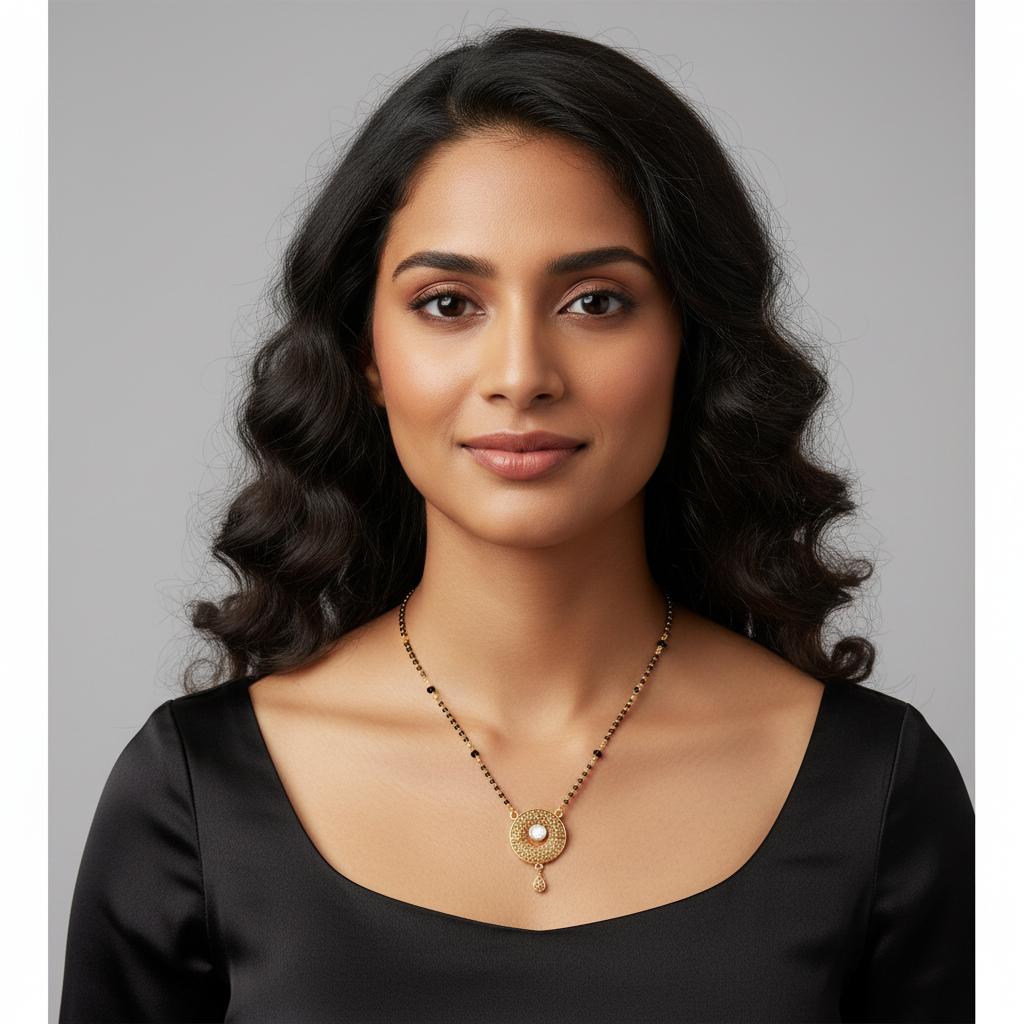 Elegant Gold Finish Mangalsutra Necklace for Women
