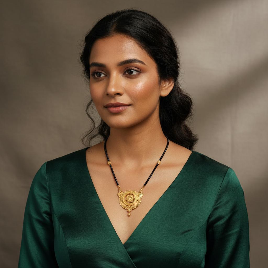 Mangalsutra Style Temple Design Necklace for Women